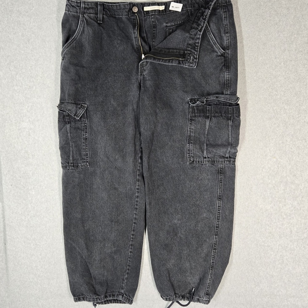 Levi's '94 Baggy Men Jeans 33X32 Black Denim Pants Cargo Grunge Y2K Skater